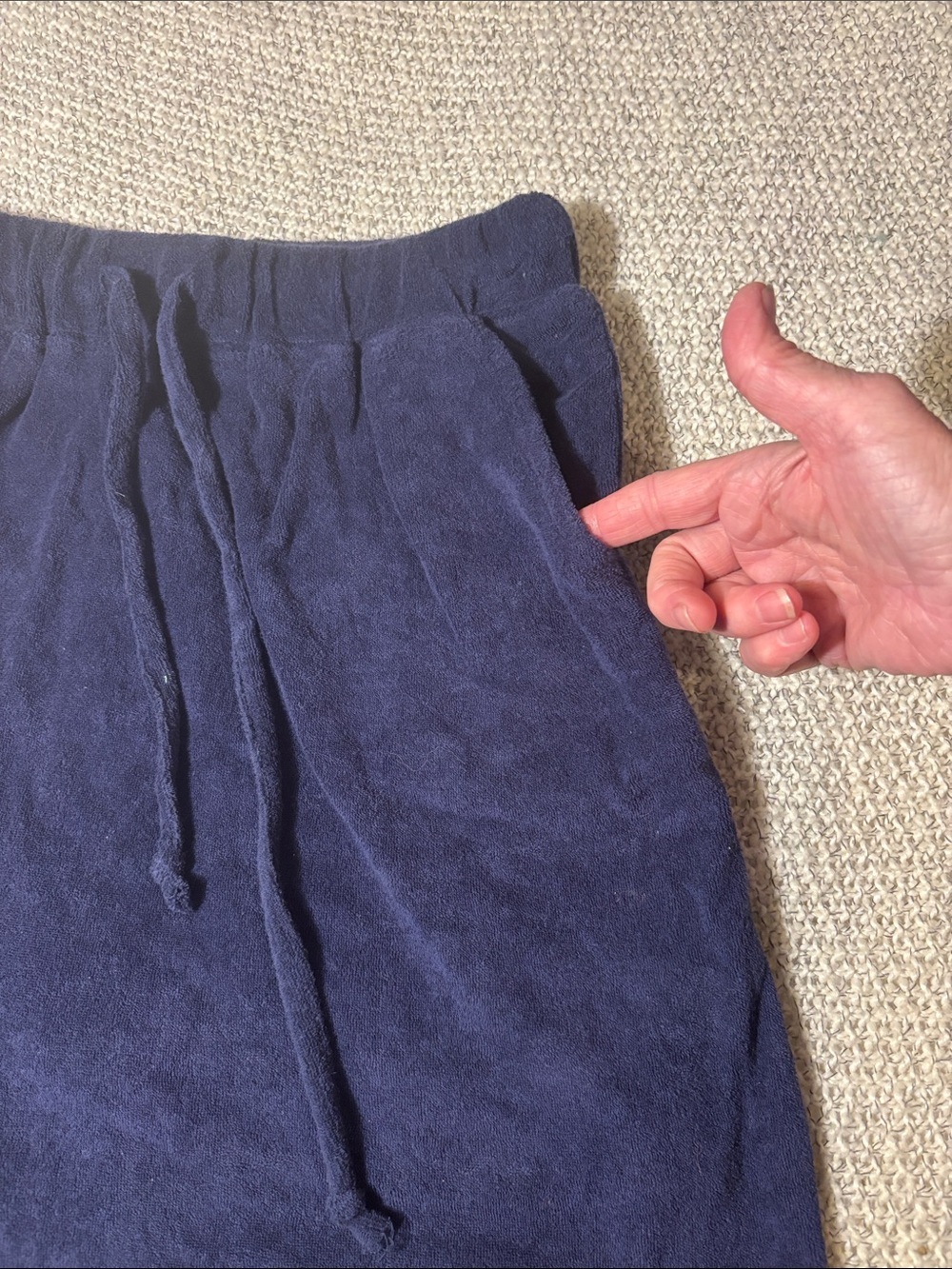 Athletic Navy Pull-On Terry Skirt with Shorts and Pockets - Picture 5 of 9